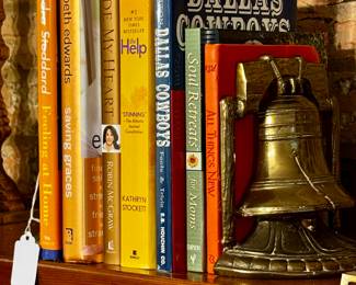 Brass bell bookends