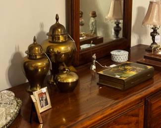 Brass ginger jars