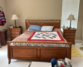 King bed
Sleep number mattress kitchen items
Two night stands