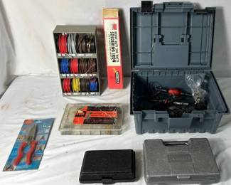 Soldering Equipment with Accessories with Different Gauge Wire, Wire Strippers and Terminals