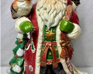 Fitz and Floyd Christmas Lodge Centerpiece Santa