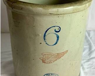 Vintage Red Wing Union Stoneware 6 Gallon Crock