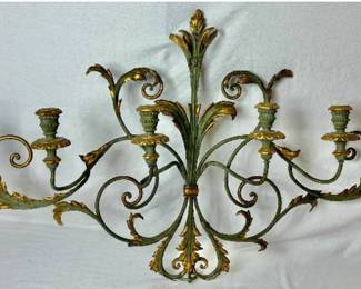1960's Italian Candelabra Wall Sconce - 6 Candle