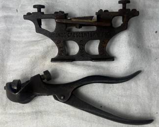 Antique Simonds Crescent Saw Tool 1899 and Morrill Apex Saw Tool 1902
