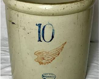 Antique Red Wing Union 10 Gallon Stoneware Crock