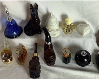 Collection of Avon Decanters 13 Piece