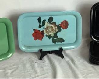 Vintage MCM Metal Serving Trays - 14 Pieces 14" x 9"