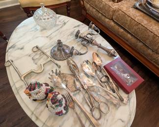 Silver plated serving pieces