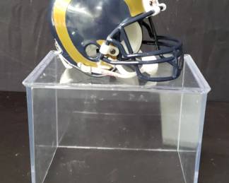 Kurt Warner and Marshall Faulk signed mini helmet