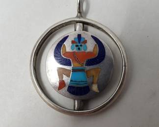 Zuni sterling silver pendant