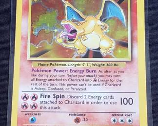 Base set Charizard Pokemon card