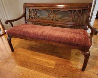 Vintage Alexander Julian mahogany bench