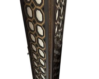 Decorative Wood and Mirror Panel Room Divider