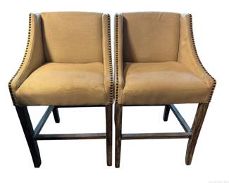 Counter Bar Stools with Nail Head Trim