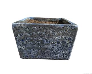 Rustic Lapis Blue Square Planter