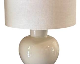 Creamy White and Gold Porcelain Table Lamp