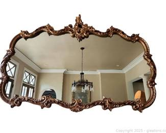 Ornate Golden Wall Mirror