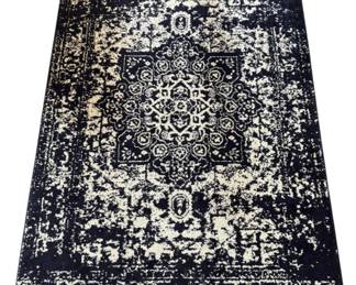 Unique Loom Blue and White Area Rug