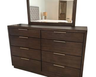 Millenium By Ashley Furniture 8 Drawer Dresser with Beveled Mirror
