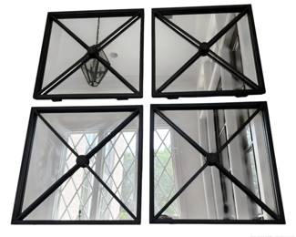 Set of 4 18in Square Kelly Wall Mirrors
