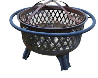 Round Fire Pit with Screen
