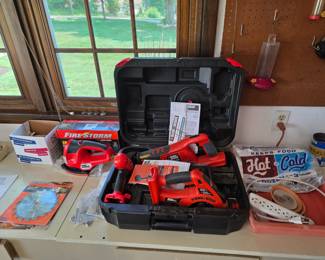 Black and decker cordless tool set.