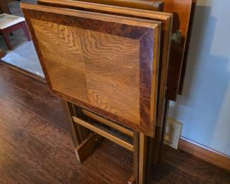 Beautiful wooden TV trays.