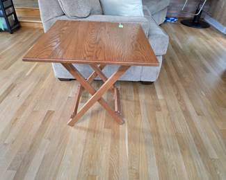 Oak Folding side table. 
