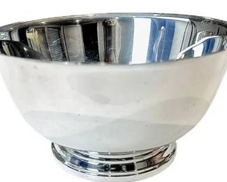 Silver Plate Revere Bowl With Removable Interior Liner - Signed "Onieda Paul Revere"