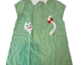 Vintage Florence Eiseman For Bergdorf Goodmans Gingham Dress With Peekaboo Kitten Pockets