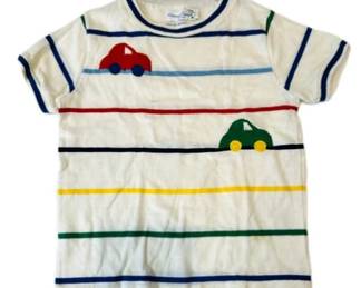 Vintage Florence Eiseman T-Shirt With Car Appliques