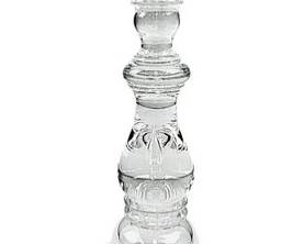 Steuben Crystal Teardrop Candle Holder - Signed Steuben