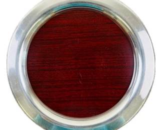 Rodgers Silver Plated Bar Tray With Wood Formica Center