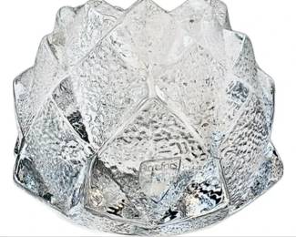 Orrefors Sweden Crystal Firefly Nimbus Artichoke Votive With Original Tag
