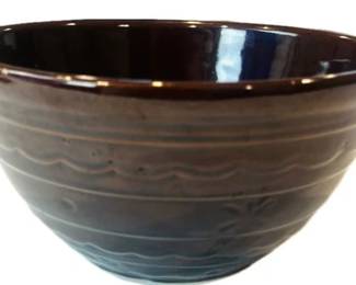 Vintage Stoneware Pottery Bowl - 8" In Diameter