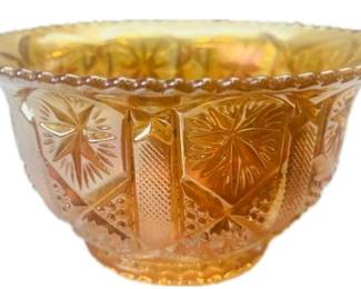 Marigold Carnival Glass Candy Dish Compote