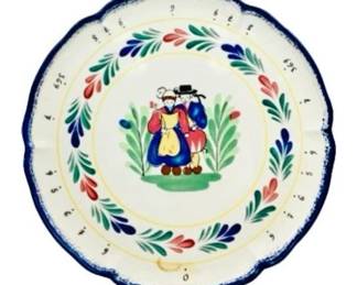 French Faience Porcelain Plate