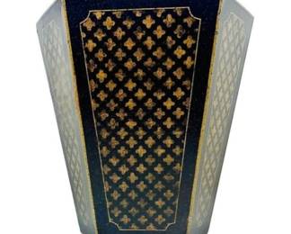 Hand Painted Toleware Trash Basket