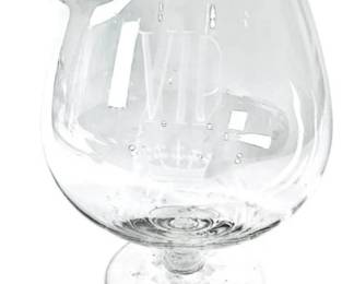 MCM Large Glass Brandy Snifter - Acid Etched VIP