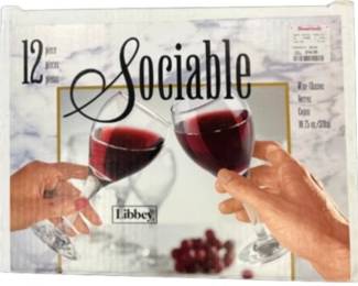 New! Libby Sociable Wine Glasses (12)