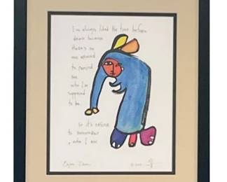 Brian Andreas Signed Story People Print "Before Dawn" Signed & Dated