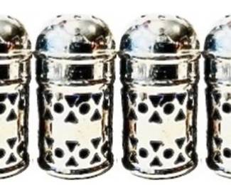 English Silver Plate Salt & Pepper Shakers