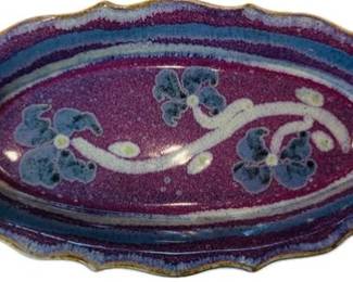 American Studio Pottery Artisan Plate - Signed Bay Pottery - Broadway, Virginia