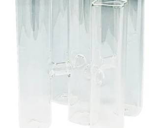 Vintage Glass Tubular Cluster Vase