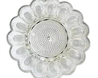Hobnail Indiana Glass Deviled Egg Serving Piece
