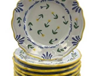 Shafford Hand Painted Italian Bread Or Dessert Plates