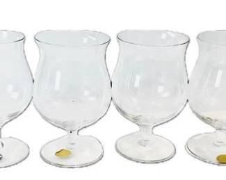Vintage Crystal Glassware With Original Tags - Signed Made In Yugoslavia