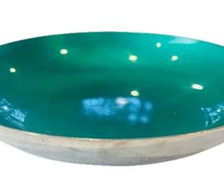 MCM Silver Plate Bowl With Enamel Interior - Reed & Barton
