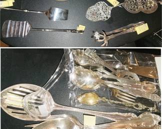 Silver plate serving pieces