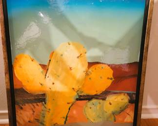 Cactus framed art